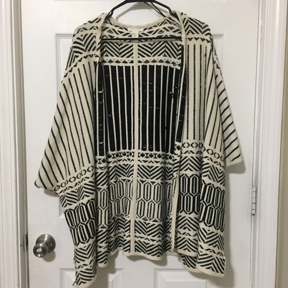 Oversized Printed Cardigan